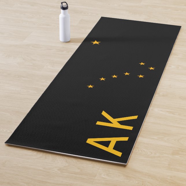 Sterne der Alaska Noir-Flagge Yogamatte (Beispiel)