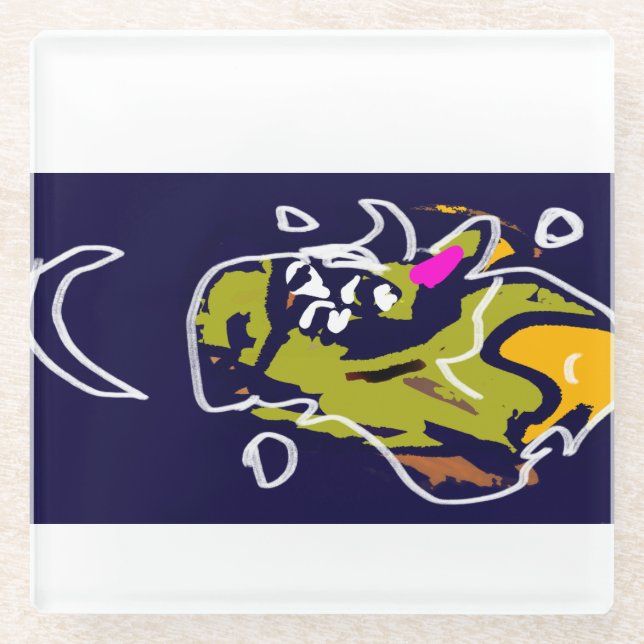 Sterne der Badeanstalt Glasuntersetzer (Vorderseite)