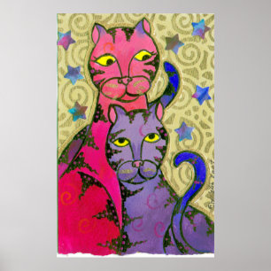 Sterne der Katzen-N Poster