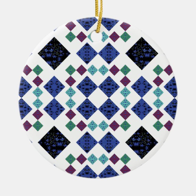 Sterne Diamanten Keramik Ornament (Vorne)