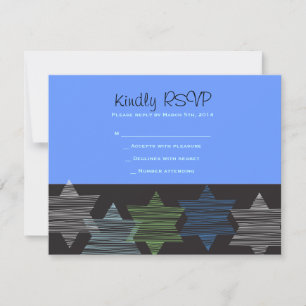 STERNE, die Bar-Schläger Mitzvah Empfangs-Karte RSVP Karte