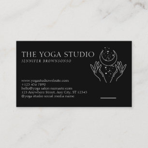 Sterne Energie Heilung Hände Mond spirituell Visitenkarte