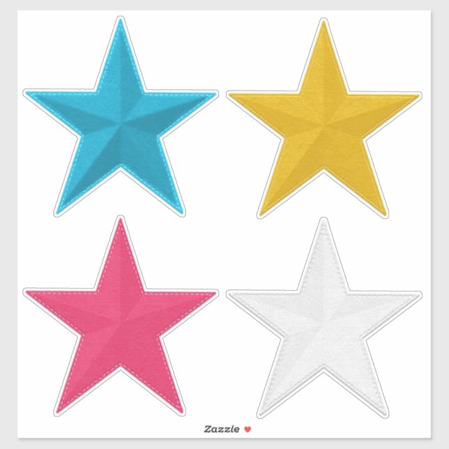 Sterne | Felt Look | Urlaub oder Alltag Aufkleber (Blatt)