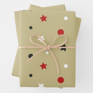 Sterne Geschenkpapier Set