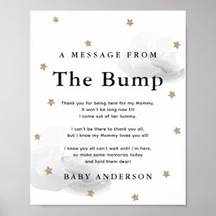 Sterne & Graue Wolken eine Botschaft aus dem Bump Poster