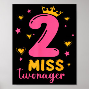 Sterne Herzen 2 Jahre alt vermisse Twonager glückl Poster