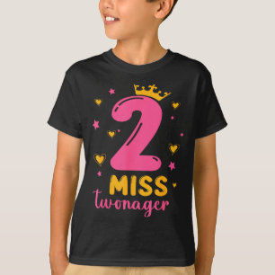 Sterne Herzen 2 Jahre alt vermisse Twonager glückl T-Shirt