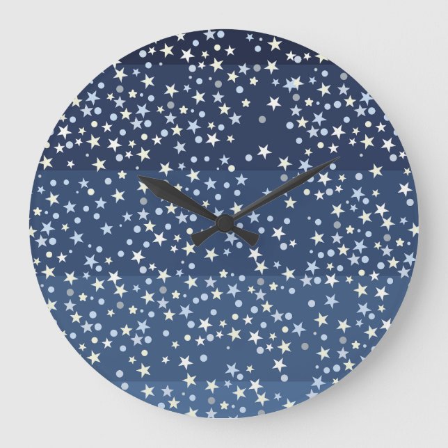 Sterne im Himmel Große Wanduhr (Vorderseite)