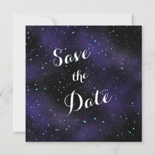 Sterne im nächtlichen Himmel - Save the Date Hochz