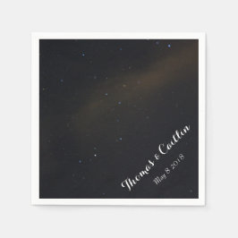 Sterne im nächtlichen Himmel Serviette