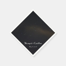 Sterne im nächtlichen Himmel Serviette