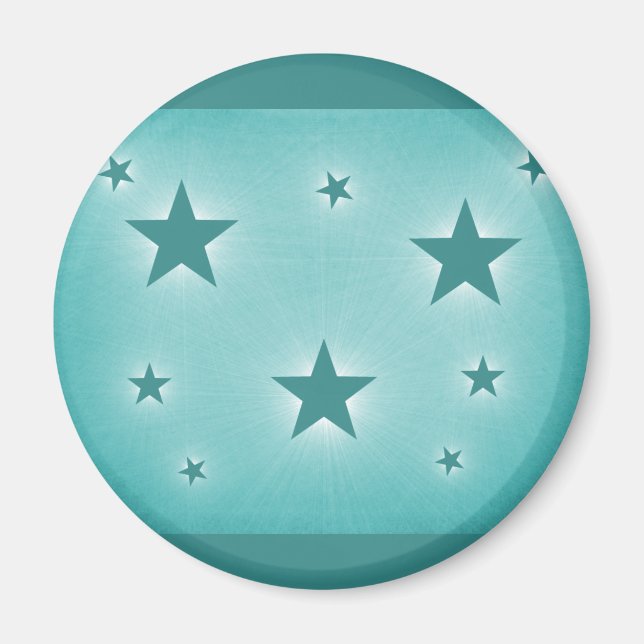 Sterne im Night Sky Magnet, Aquamarin Magnet (Vorne)
