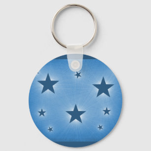 Sterne im Night Sky Schlüsselanhänger, Blue Schlüsselanhänger