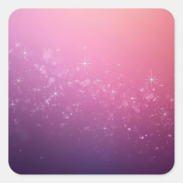 Sterne im rosa Weltraum Quadratischer Aufkleber