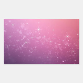 Sterne im rosa Weltraum Rechteckiger Aufkleber