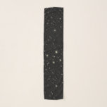 Sterne im schwarzen Himmel Schal<br><div class="desc">Minimalistisches und elegantes Muster mit hellen Glitzern auf dem schwarzen Hintergrund.</div>