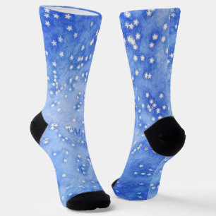 Sterne in Blue Sky Art Socks Socken