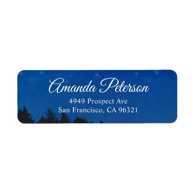 Sterne in der Night Sky Celestial Rücksendeadresse (Vorne)