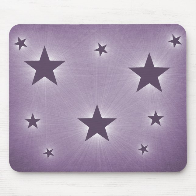 Sterne in der Night Sky Mousepad, Lila Mousepad (Vorne)