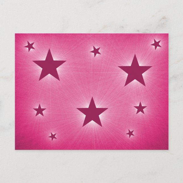Sterne in der Night Sky Postcard, Magenta Postkarte (Vorderseite)