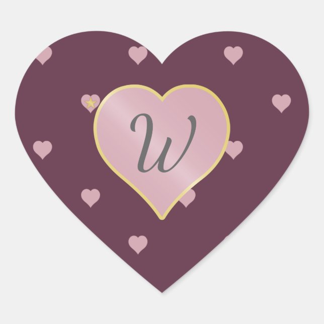 Sterne innerhalb der Herzen auf Port-Aufkleber Herz-Aufkleber (Vorderseite)