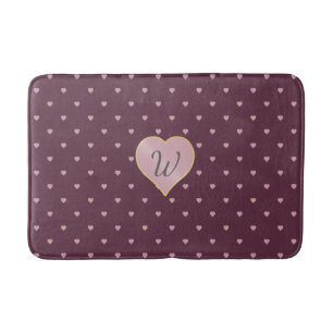 Sterne innerhalb der Herzen auf Port Bath Mat Badematte