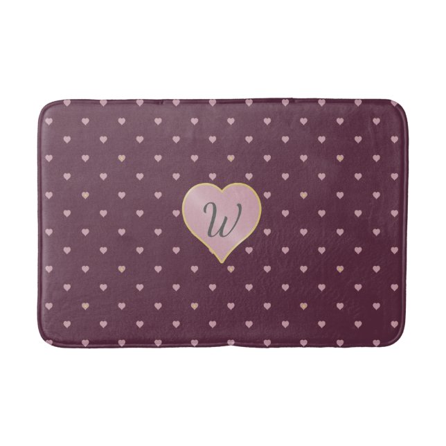 Sterne innerhalb der Herzen auf Port Bath Mat Badematte (Vorderseite)