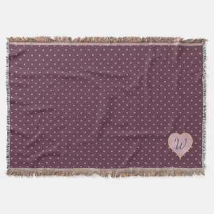 Sterne innerhalb der Herzen auf Port Throw Blanket Decke