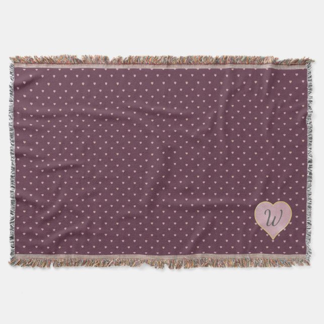Sterne innerhalb der Herzen auf Port Throw Blanket Decke (Vorderseite)