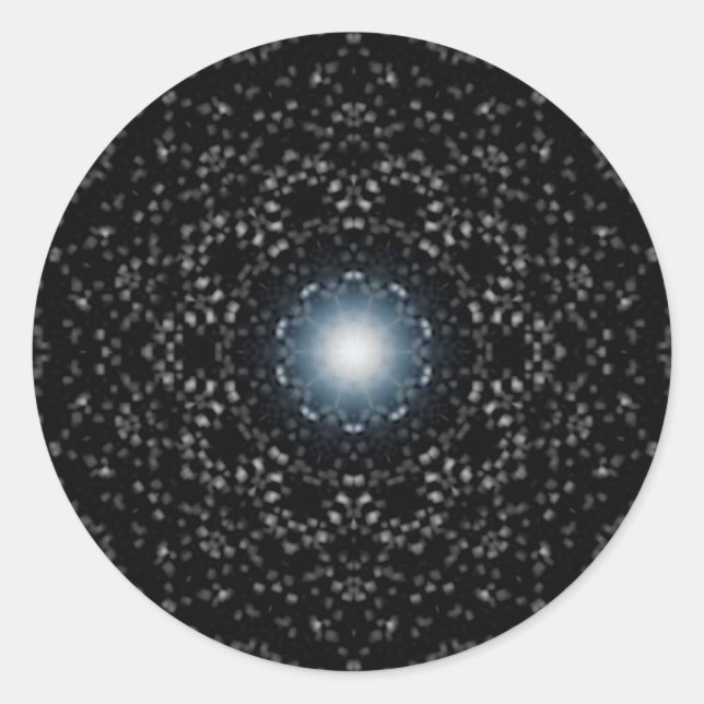 Sterne Kaleidoskop-Musteraufkleber Runder Aufkleber (Vorderseite)