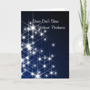 Sterne können nicht ohne Dunkelheits-Ermutigung Karte