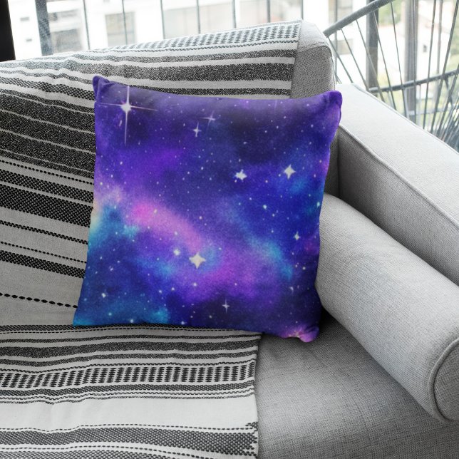 Sterne leuchten hell im nächtlichen Himmel Kissen (Von Creator hochgeladen)
