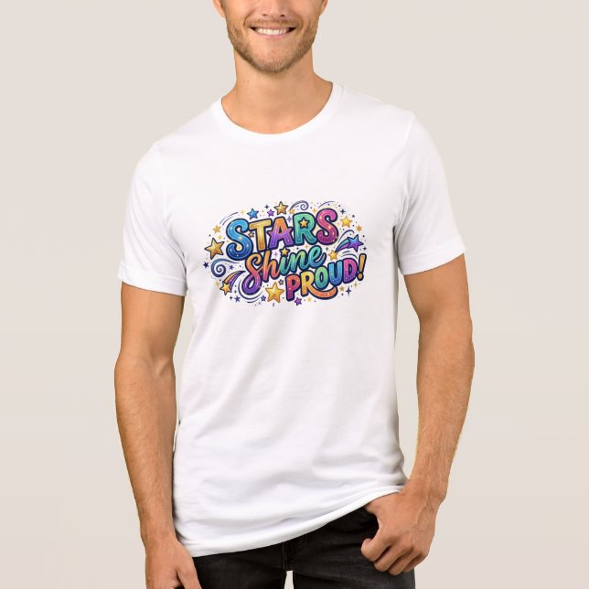 Sterne leuchten stolz Tri-Blend shirt (Vorderseite)