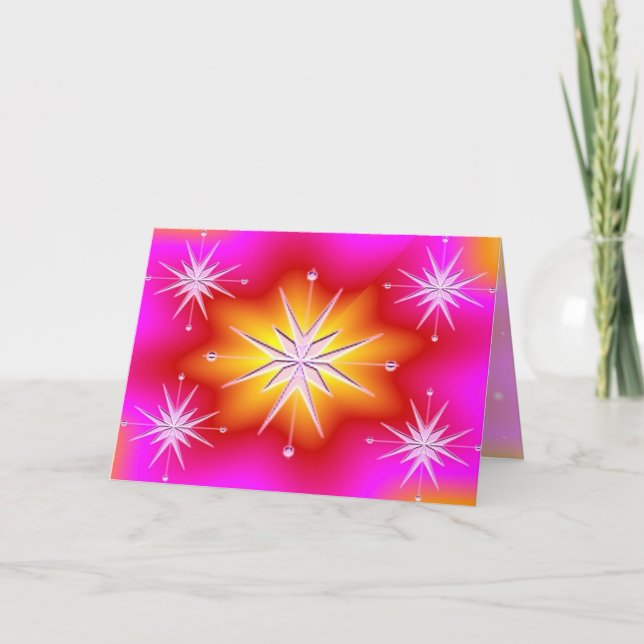 Sterne Light New Year Card Feiertagskarte (Vorderseite)