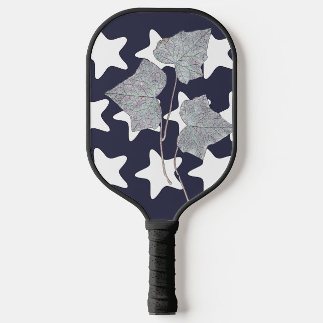 Sterne mit Blättern  Pickleball Schläger (Vorderseite)