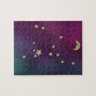 Sterne Mond Nebel Sternbild Galaxie Puzzle