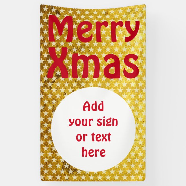 Sterne Muster transparent & Button weiß Banner (Vertikal)