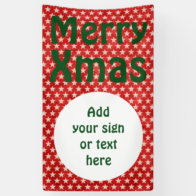 Sterne Muster transparent & Button weiß Banner (Vertikal)