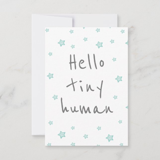 Sterne niedlich Begrüßung Baby / Geburt Glückwünsc Karte (Vorderseite)