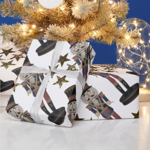 Sterne & Nutcracker Weihnachtswrapping Paper Geschenkpapier