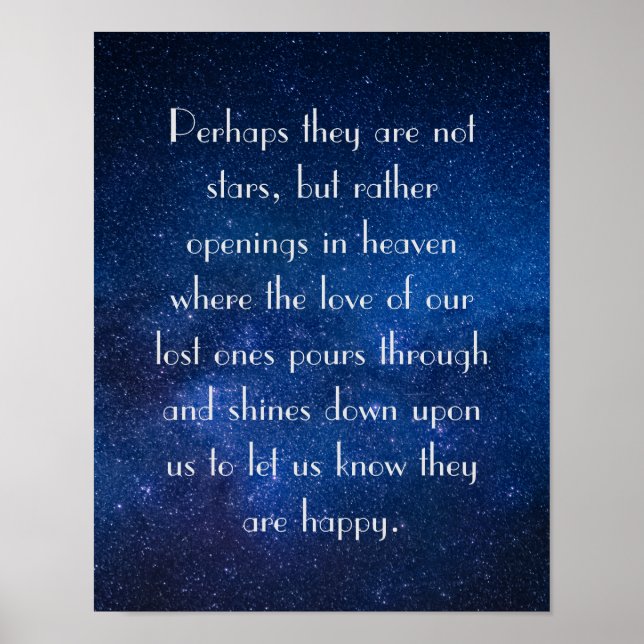 Sterne, Openings for Loved Ones Eskimo Proverb Poster (Vorne)