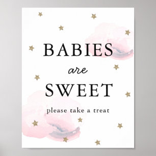 Sterne & Pink Clouds Kinderdusche Sweet Leckerei Z Poster