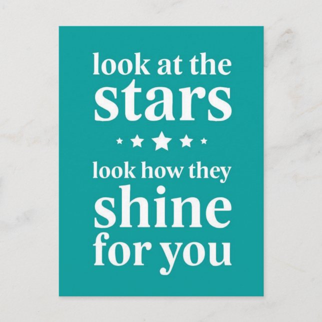 Sterne Postkarte (Vorderseite)