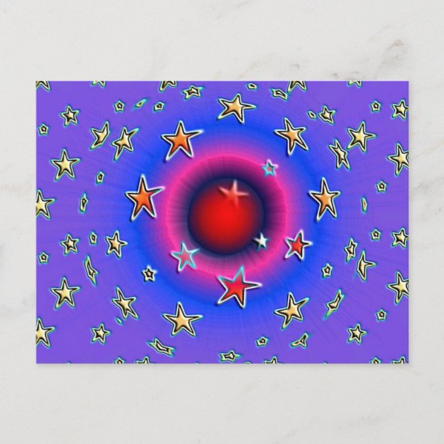 Sterne Postkarte (Vorderseite)