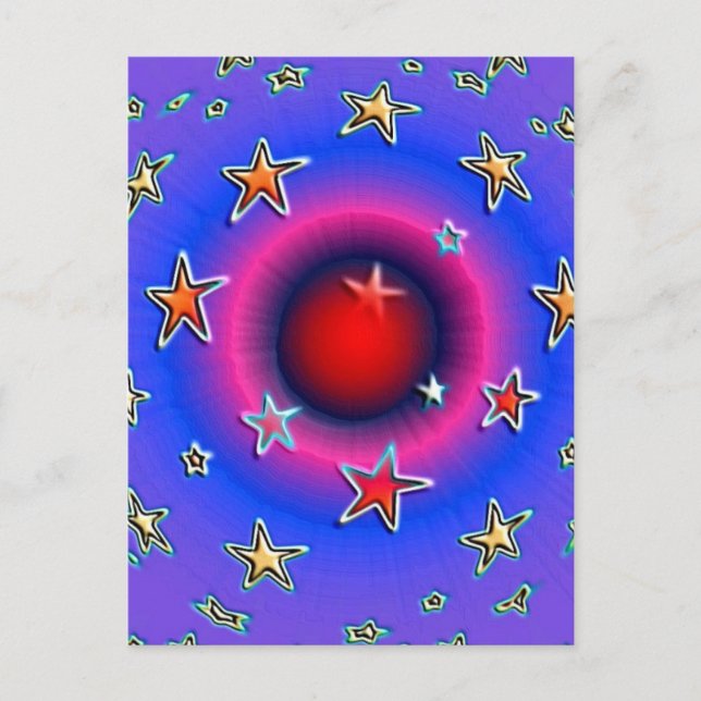 Sterne Postkarte (Vorderseite)