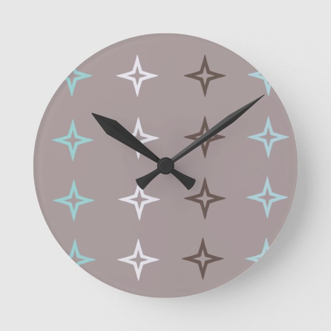 Sterne Runde Wanduhr (Vorderseite)
