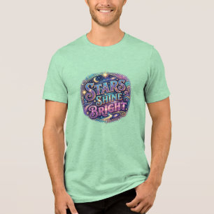 Sterne scheinen hell Inspirations-T-Shirt-Design Tri-Blend Shirt