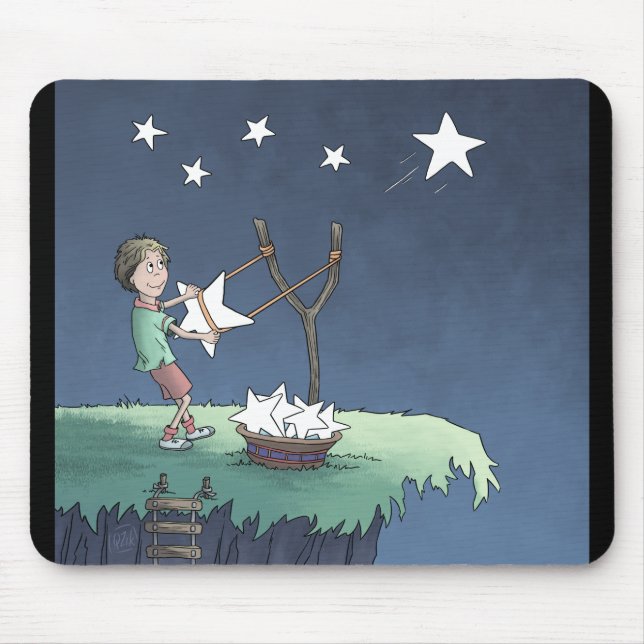 Sterne schießen - Mouse Pad erstellen Mousepad (Vorne)