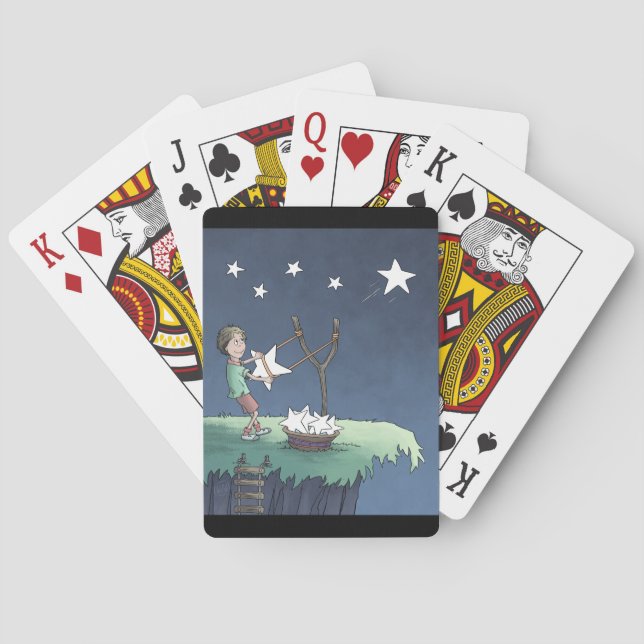 Sterne schießen - Wünsche beim Kartenspielen schaf Spielkarten (Rückseite)