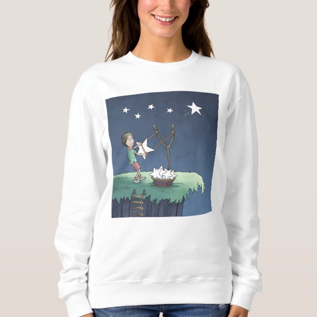 Sterne schießen - Wünsche schaffen Sweatshirt (Vorderseite)